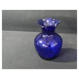 Set of 3 Cobalt Blue Glass Vases Set of 3 Cobalt Blue Glass Vases