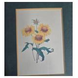 Set of 3 Framed Botanical Prints with Gold Frames Set of 3 Framed Botanical Prints with Gold Frames