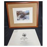 Framed 1983 International Quail Foundation Bobwhite Winter Day Print by Owen J. Gromme Framed 1983 International Quail Foundation Bobwhite Winter Day Print by Owen J. Gromme