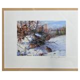 Framed 1983 International Quail Foundation Bobwhite Winter Day Print by Owen J. Gromme Framed 1983 International Quail Foundation Bobwhite Winter Day Print by Owen J. Gromme