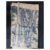 Blue and Cream Toile de Jouy Fabric Panel with Nautical and Landscape Scene Blue and Cream Toile de Jouy Fabric Panel with Nautical and Landscape Scene