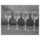 Set of 4 Glass Goblets with Matching Pitcher Set of 4 Glass Goblets with Matching Pitcher