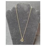 HSN Asymmetric Gold Tone Heart Pendant Necklace 18 Inch - display not inc HSN Asymmetric Gold Tone Heart Pendant Necklace 18 Inch - display not inc