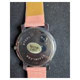 Ethel & Myrtle Quartz Watch with Butterflies and Pink Leather Band Ethel & Myrtle Quartz Watch with Butterflies and Pink Leather Band