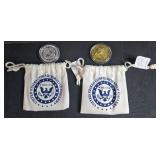 RMS Titanic Commemorative Coin Set with Replica Newspaper, Map, and Document Holder RMS Titanic Commemorative Coin Set with Replica Newspaper, Map, and Document Holder