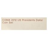 2012 United States Presidential Dollar Coin Set in Display Case 2012 United States Presidential Dollar Coin Set in Display Case