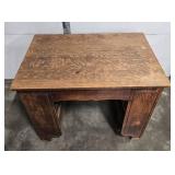 Vintage Wooden Desk and Matching Chair Set Vintage Wooden Desk and Matching Chair Set