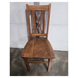 Vintage Wooden Desk and Matching Chair Set Vintage Wooden Desk and Matching Chair Set