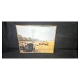 Lot of Framed Farm and Floral Prints UFA Advertising and Lilacs Art Lot of Framed Farm and Floral Prints UFA Advertising and Lilacs Art