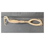 Antique Iron Log Ice Tongs with Curved Handles Antique Iron Log Ice Tongs with Curved Handles