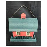 Red Barn Shaped Hanging Bird Feeder Red Barn Shaped Hanging Bird Feeder