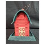 Red Barn Shaped Hanging Bird Feeder Red Barn Shaped Hanging Bird Feeder