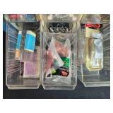 Small Parts Organizer Cabinet with Hardware Assortment and Wire Mesh Trap Cage Small Parts Organizer Cabinet with Hardware Assortment and Wire Mesh Trap Cage