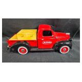 Die-Cast True Value Red Pickup Truck Model with Seed Crates Die-Cast True Value Red Pickup Truck Model with Seed Crates