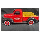 Die-Cast True Value Red Pickup Truck Model with Seed Crates Die-Cast True Value Red Pickup Truck Model with Seed Crates