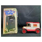 Mailbox Coin Bank and Minneapolis-Moline Limited Edition Diecast Truck Mailbox Coin Bank and Minneapolis-Moline Limited Edition Diecast Truck