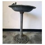 Cast Iron Bird Bath with Angel Figure and Decorative Base Cast Iron Bird Bath with Angel Figure and Decorative Base