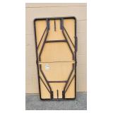 Folding Utility Table with Wood Grain Finish 59x30 Inches Folding Utility Table with Wood Grain Finish 59x30 Inches
