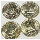 Lot of 4 Silver (90%) Washington Quarters (high grade) Lot of 4 Silver (90%) Washington Quarters (high grade)