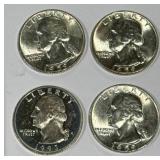 Lot of 4 Silver (90%) Washington Quarters (high grade) Lot of 4 Silver (90%) Washington Quarters (high grade)