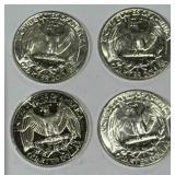 Lot of 4 Silver (90%) Washington Quarters (high grade) Lot of 4 Silver (90%) Washington Quarters (high grade)