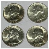 Lot of 4 Silver (90%) Washington Quarters (high grade) Lot of 4 Silver (90%) Washington Quarters (high grade)