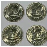 Lot of 4 Silver (90%) Washington Quarters (high grade) Lot of 4 Silver (90%) Washington Quarters (high grade)