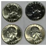 Lot of 4 Silver (90%) Washington Quarters (high grade) Lot of 4 Silver (90%) Washington Quarters (high grade)