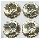 Lot of 4 Silver (90%) Washington Quarters (high grade) Lot of 4 Silver (90%) Washington Quarters (high grade)