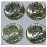 Lot of 4 Silver (90%) Washington Quarters (high grade) Lot of 4 Silver (90%) Washington Quarters (high grade)