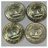 Lot of 4 Silver (90%) Washington Quarters Lot of 4 Silver (90%) Washington Quarters