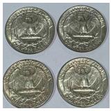 Lot of 4 Silver (90%) Washington Quarters Lot of 4 Silver (90%) Washington Quarters