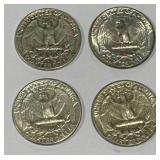 Lot of 4 Silver (90%) Washington Quarters Lot of 4 Silver (90%) Washington Quarters