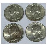 Lot of 4 Silver (90%) Washington Quarters Lot of 4 Silver (90%) Washington Quarters