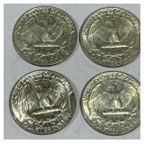 Lot of 4 Silver (90%) Washington Quarters Lot of 4 Silver (90%) Washington Quarters