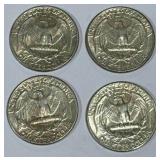 Lot of 4 Silver (90%) Washington Quarters Lot of 4 Silver (90%) Washington Quarters