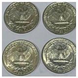 Lot of 4 Silver (90%) Washington Quarters Lot of 4 Silver (90%) Washington Quarters