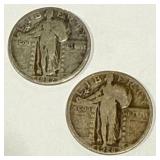 Lot of 2 Standing Liberty Quarters Lot of 2 Standing Liberty Quarters