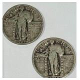 Lot of 2 Standing Liberty Quarters Lot of 2 Standing Liberty Quarters