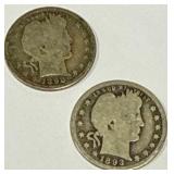 Lot of 2 Barber Quarters Lot of 2 Barber Quarters