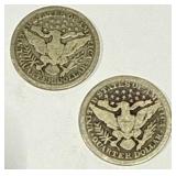 Lot of 2 Barber Quarters Lot of 2 Barber Quarters