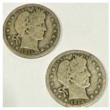 Lot of 2 Barber Quarters Lot of 2 Barber Quarters