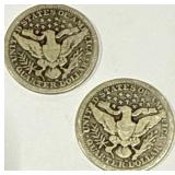Lot of 2 Barber Quarters Lot of 2 Barber Quarters