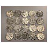 20x Solid Date Tube of 1922-D Silver Peace Dollar 20x Solid Date Tube of 1922-D Silver Peace Dollar