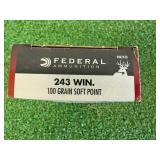 Federal 243 WIN 100 gr Soft Point Federal 243 WIN 100 gr Soft Point