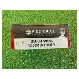 Federal 30-30 WIN 150 gr Soft Point FN Federal 30-30 WIN 150 gr Soft Point FN