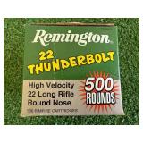 500 Rounds Remington 22 Thunderbolt Long Rifle 500 Rounds Remington 22 Thunderbolt Long Rifle