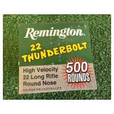 500 Rounds Remington 22 Thunderbolt Long Rifle 500 Rounds Remington 22 Thunderbolt Long Rifle