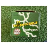 500 Rounds Remington 22 Thunderbolt Long Rifle 500 Rounds Remington 22 Thunderbolt Long Rifle