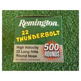 500 Rounds Remington 22 Thunderbolt Long Rifle 500 Rounds Remington 22 Thunderbolt Long Rifle